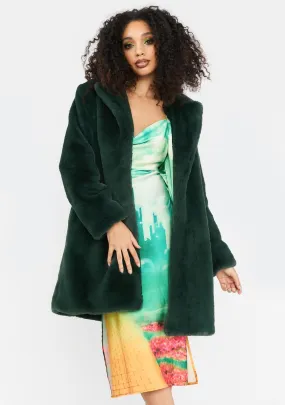 City Of Emeralds Faux Fur Coat